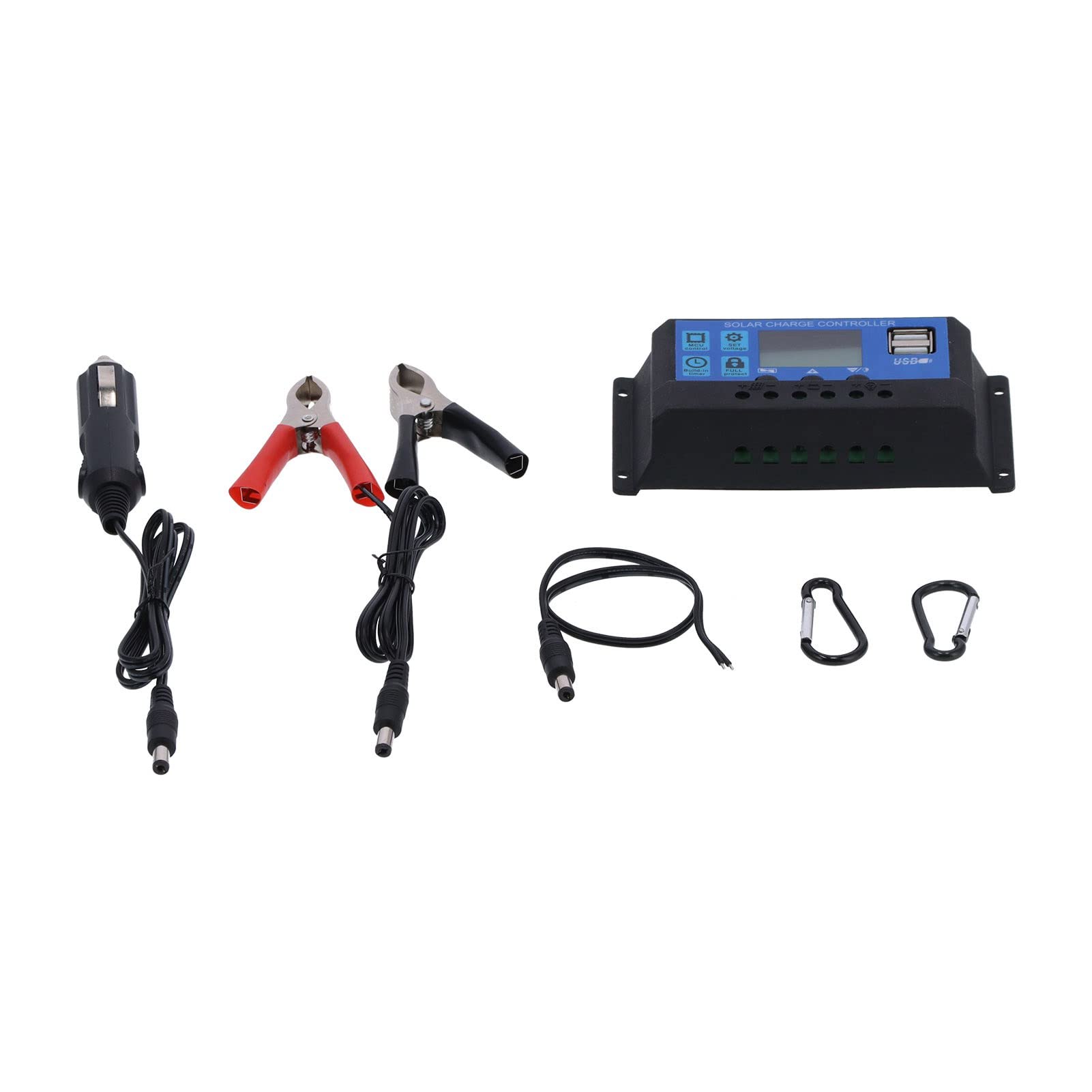 Kit de Panneau Solaire 100 W Kit de Chargeur de Batterie de Panneau Solaire en Silicium Monocristallin avec Contr?leur 30 A pour Voiture, Camping-car, Avions, Satellites, Stations Spatiales, Agricultu
