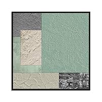 SIGNWIN Framed Canvas Wall Art Texture Painting Canvas Prints Home Artwork Decoration for Living Room,Bedroom - 16x16 inches