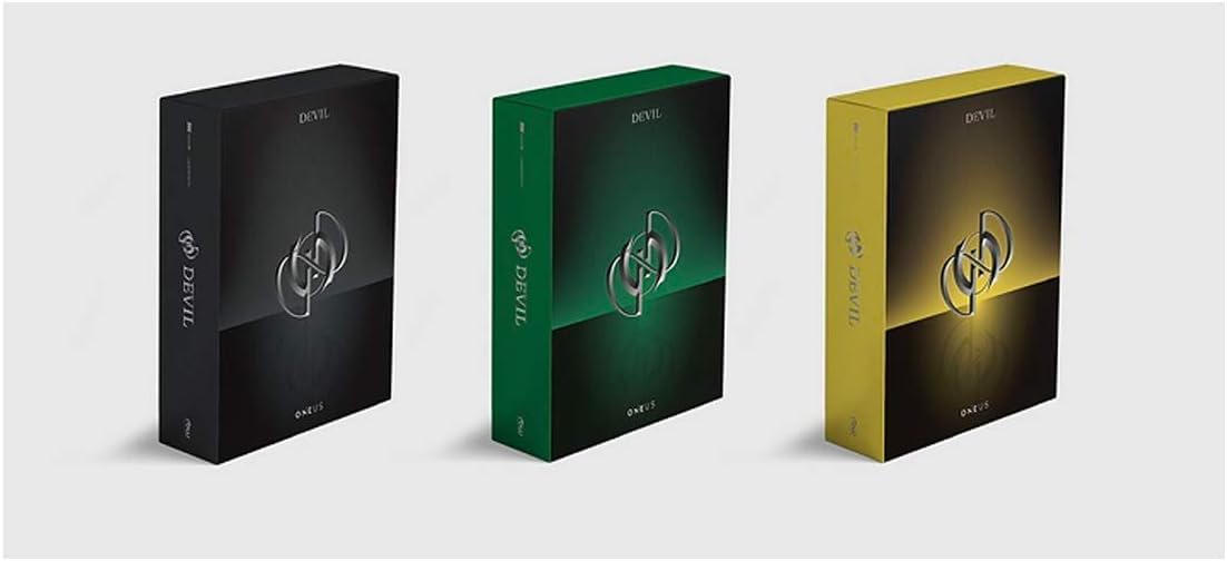 Oneus Devil 1st Album 3 Version SET CD+16p Lyrics Book+96p PhotoBook+1p Hidden Card+2p PhotoCard+Message PhotoCard SET+Tracking Kpop Sealed