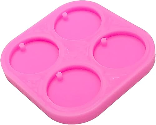 Miniatura 3 de Moldes de silicona con forma de enchufe de cuatro círculos redondos brillantes brillantes para manualidades, llavero de arcilla polimérica, collar,