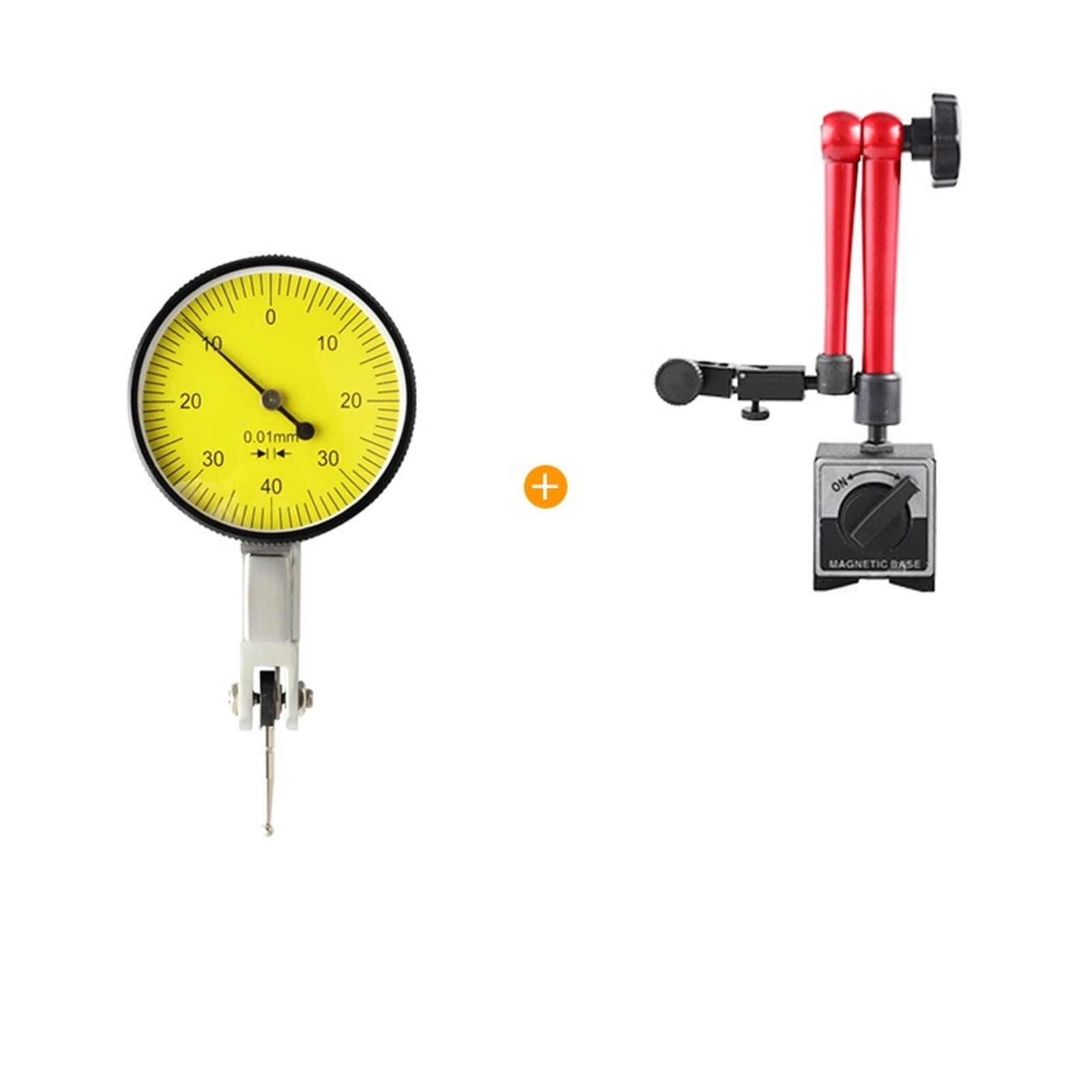 Reloj comparador, Indicador de carátula Soporte magnético Carátula Indicador de calibre Base de soporte magnético Micrómetro Herramientas de medida Indicador de tipo de hora Reloj comparador Para impr