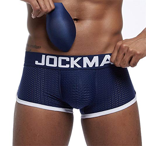 JOCKMAIL Breathable Mesh Enhancing Padded Hip Sexy Boxer Men Underwear Removable Enhancement Two Butt Pads and penis Pad3