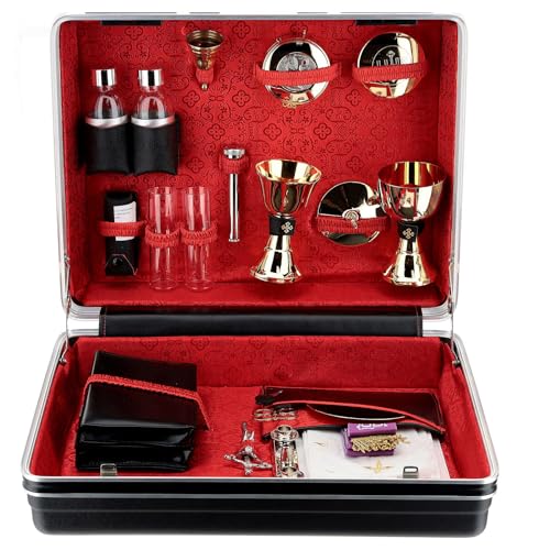 ABS Briefcase with red Jacquard Lining and Mass kit