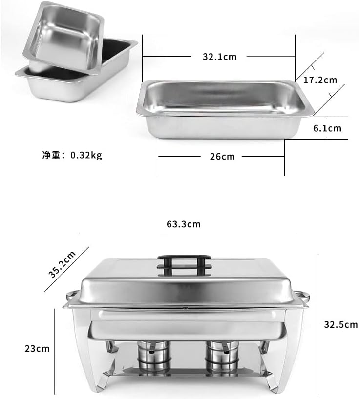 Food Insulated Hot Pot, Insulated Buffet Plate with Foldable Stand and Anti-Scald Handle, Suitable for Christmas, Halloween, New Year, Single Compartment,Single Grid