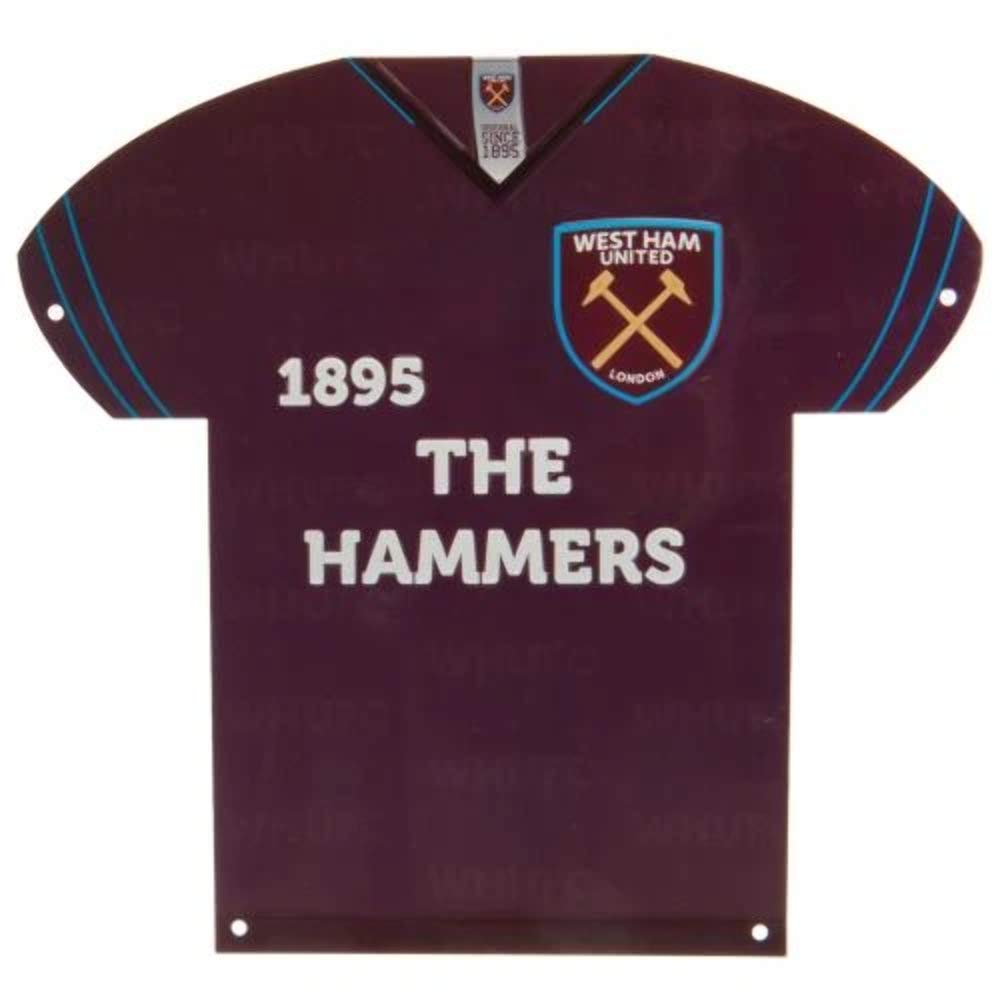 West Ham United F.C.Shirt Shaped Metal Sign