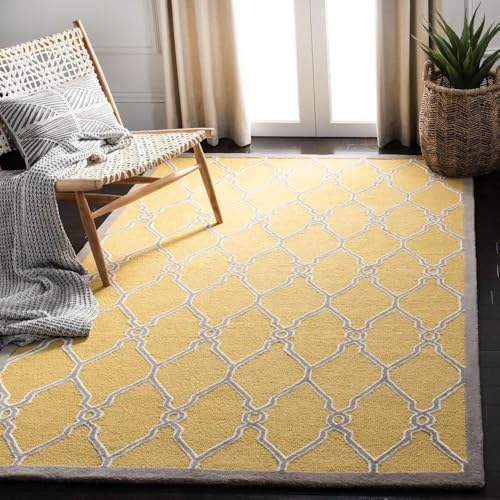 Image of Hand Tufted Wool Carpets Anti Shedding Rug Modern Carpets for Living Room Size 8x10 Feet
