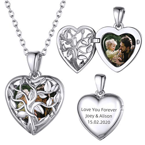 Colgante Guardapelo Plata Arbol de Familia Guardapelo Porta Foto