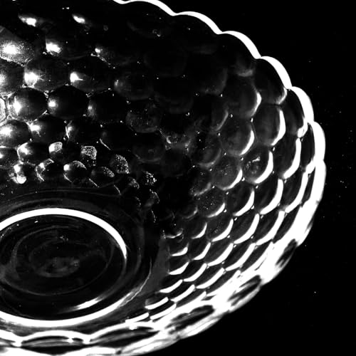 Image of Pure Source India Premium Glass Fruit Bowl - 9 Inch Decorative Serving Bowl (1000ml Capacity)
