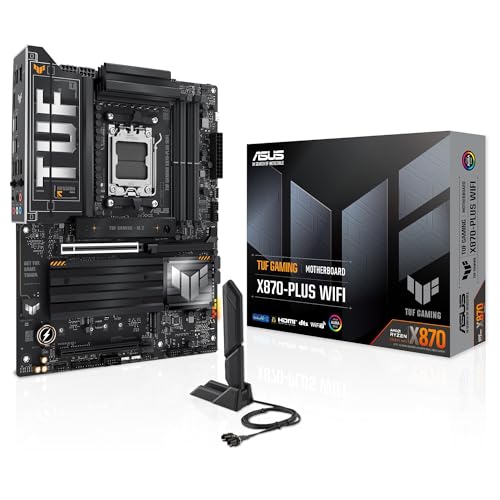 ASUS TUF Gaming X870-PLUS WiFi - Placa Base AMD ATX, 16+2+1(80A) etapas de Potencia, DDR5, PCIe 5.0...