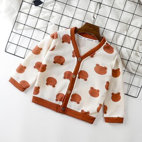 Girls Long Sleeve V Neck Button Knit Cardigan Ribbed Cuffs Sweaters3