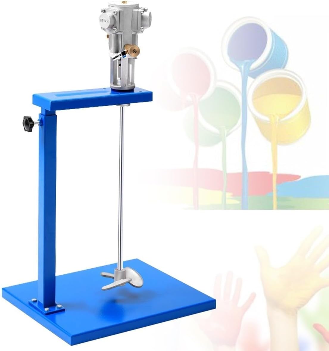 Automatic lifting paint agitator, 5 gallon/20 liter pneumatic paint agitator, ink paint mixing tool, paint agitator stand air agitator