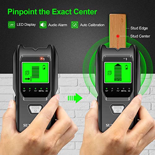 Stud Finder Wall Scanner - 5 In 1 Electronic Stud Detector With Upgraded Smart Sensor, Audio Alarm And Hd Lcd Display For The Center And Edge Of Wood, Ac Wire, Metal And Studs Detection(Dark Gray) #TOP3