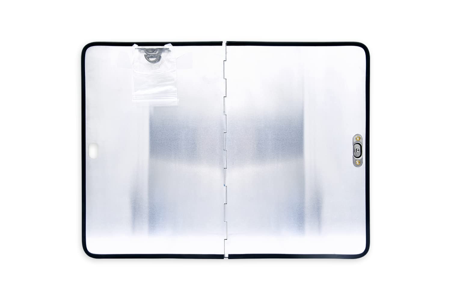 A-Tafel Klavierscharnier vertikal | A-Schild für Abfalltransport aus Aluminium | Klavierscharnier | vertikal klappbar | Kantenschutz wählbar | 400x300 mm | Warntafel Abfallschild (mit Kantenschutz)