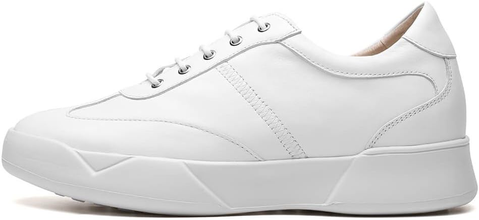 Men’s Invisible Height Increasing Shoes – Lightweight Lace-Up Casual Fashion Elevator Sneakers with 2.76 Inch Height Boost