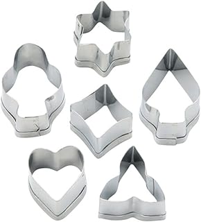 Tiger Crown Cookie Cutter, Silver, 1.0 x 0.8 x 0.6 inches (25 x 21 x 16 mm), ST Small Biscuit Cutter, 6 Ps, Stainless Stee...