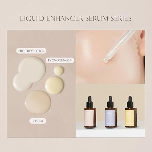 Miniatura 6 de Liquid Enhancer Pre+Probióticos 1.01 fl oz (1.0 fl oz)  Prebióticos, Probióticos, Ceramida, Suero Facial para Dewy, Hidratante Piel, Equilibrio de
