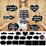 Personalisieren Sie Party-Fotos, indem Sie die Gäste ihre eigenen Nachrichten auf jeder Prop schreiben, um verschiedene Stil zu zeigen, Ihre Ideen und eine Überraschung für Ihre Liebe