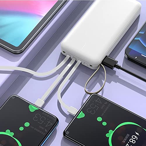 Cargador portátil 30000mAh soluciona batería baja con cables y soporte 6