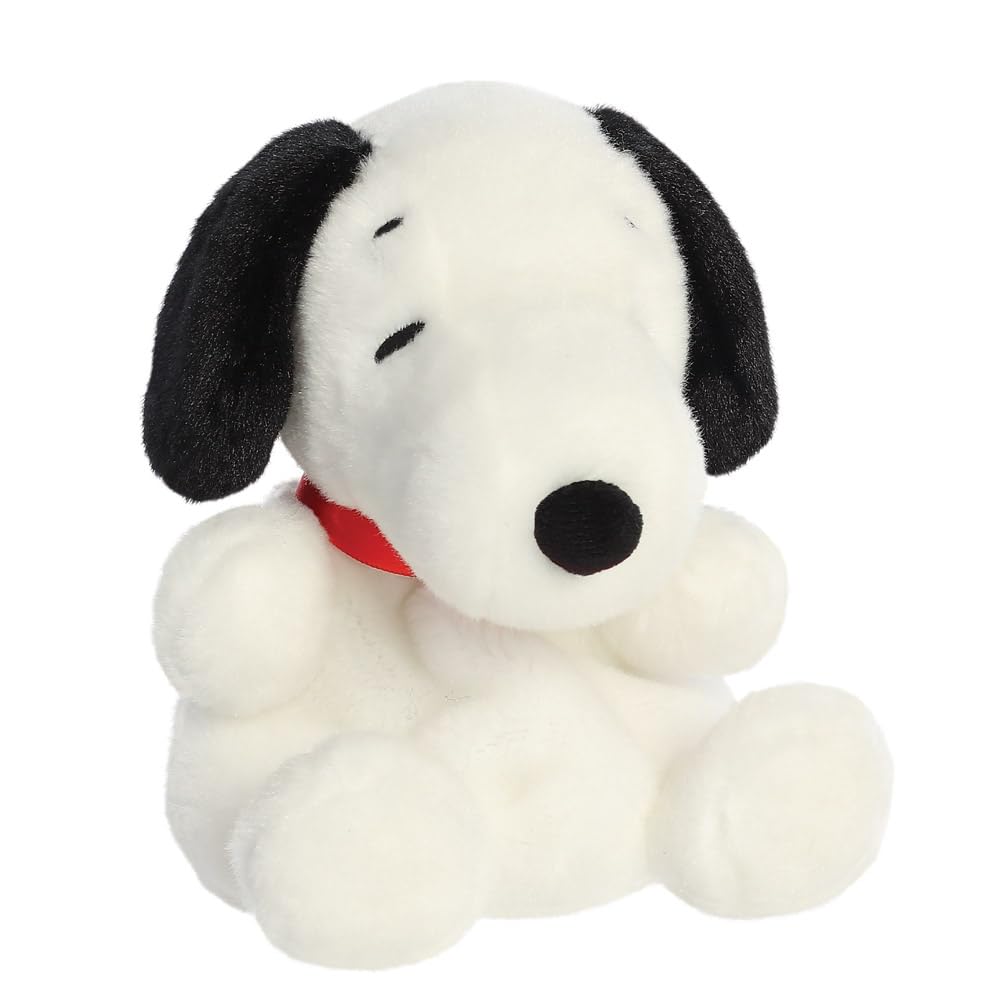 Aurora, 40471,Peanuts Palm Pals Snoopy 5In, Soft Toy, White & Black