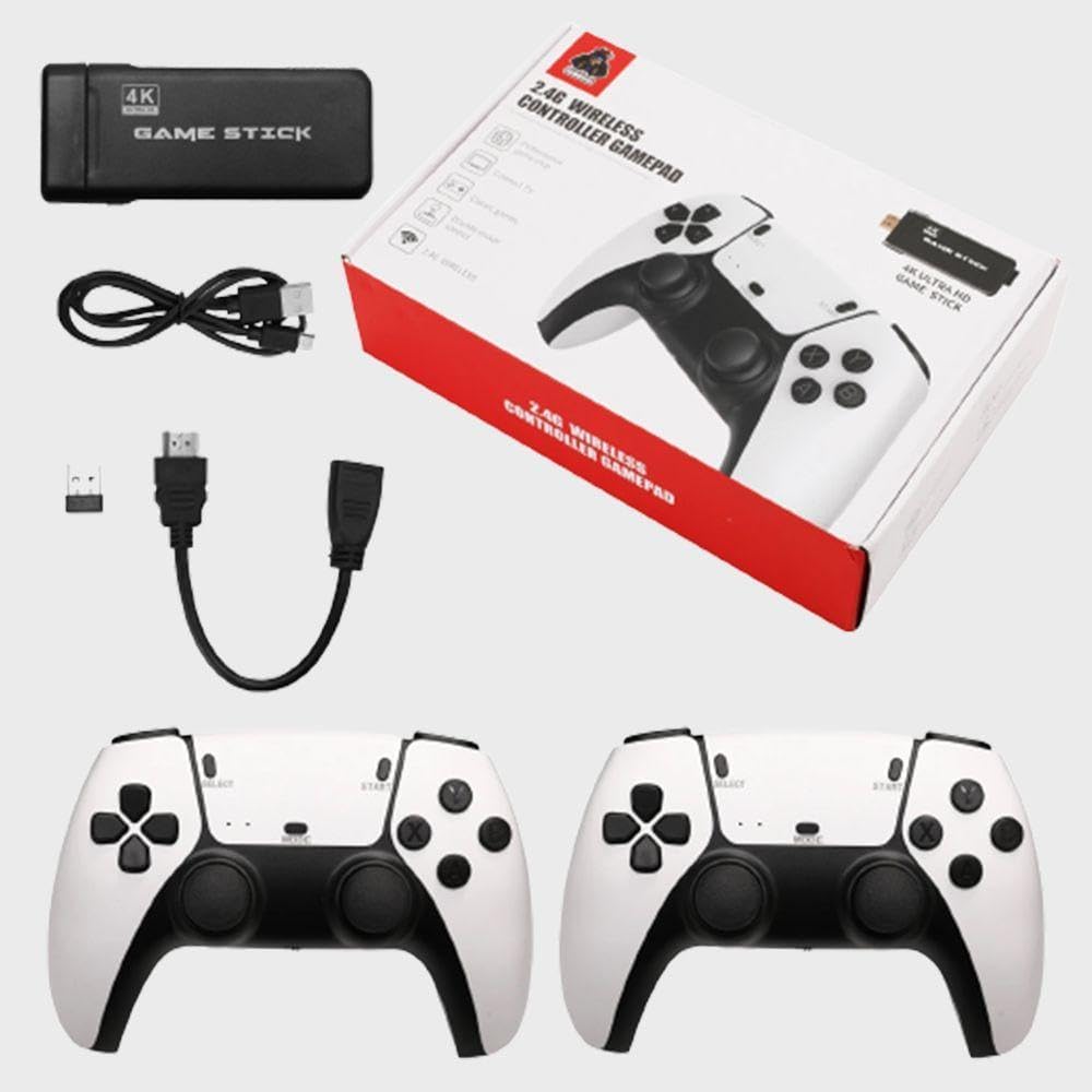 Retro Game Console 4K Hdmi, Wireless Gaming Console, Vintage Arcade System, Plug & Play, 20,000 Games, Ps1 Emulator, Fc/Gb/Gba, 2.4G Controllers, High-Definition, M8 Pro, Multi-Region