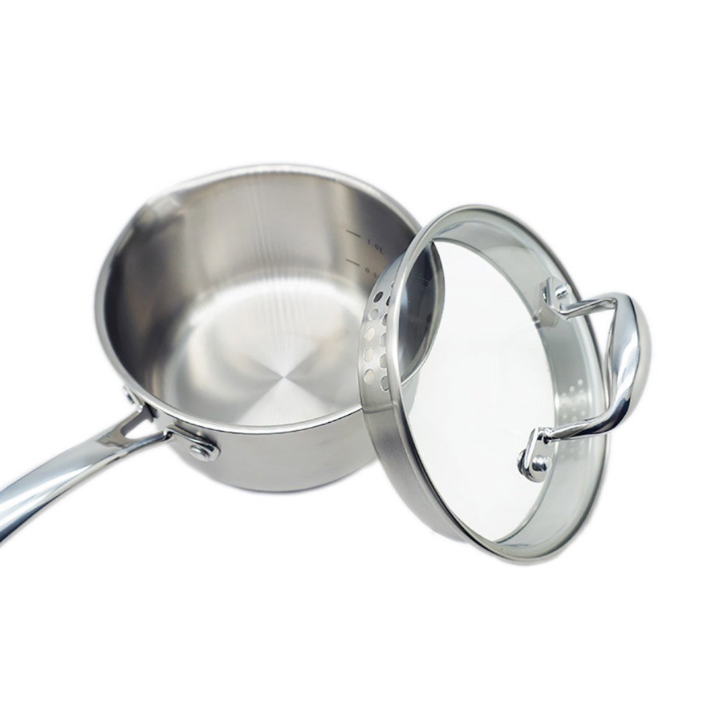 Marmite avec couvercle Wenjun pot à lait cuisinière inox 15,2 cm