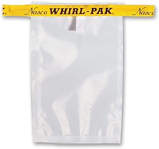 Nasco Whirl-Pak B01009WA Sample Bag, 125 mm Length x 75 mm Width x 0.057 mm Thickness, 58 mL Capacity (Pack of 500)