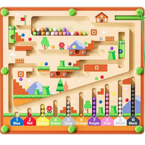 Trinkets & More Montessori Magnetic Number Maze Counting Boa...