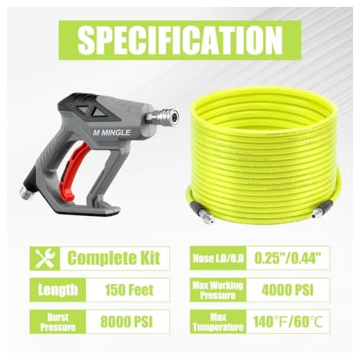M MINGLE 150 FT Sewer Jetter Kit