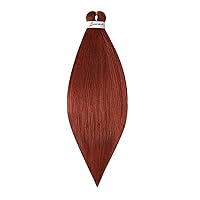 Vista 4 de Cabello trenzado preestirado fácil de trenzar, textura Yaki, pelo sintético trenzado para trenzas de caja, no pica, ajuste de agua caliente, trenzas