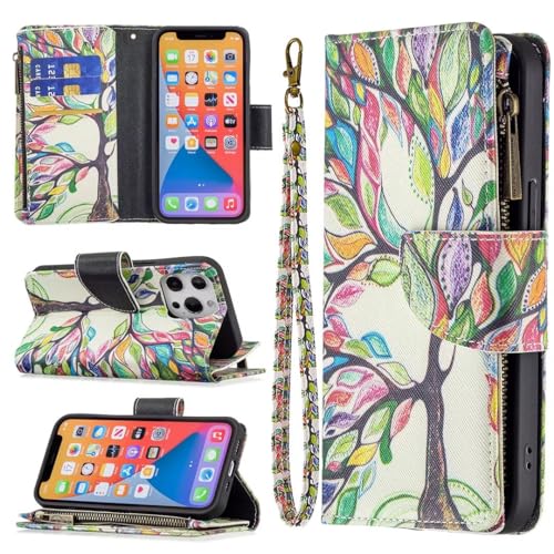 xinyunew Coque pour Samsung Galaxy Note 10 Plus,Housse de Protection Etui à Rabat Premium en Cuir PU [Pochette de Portefeuille] [Fermeture Magnétique] - Le Grand Arbre