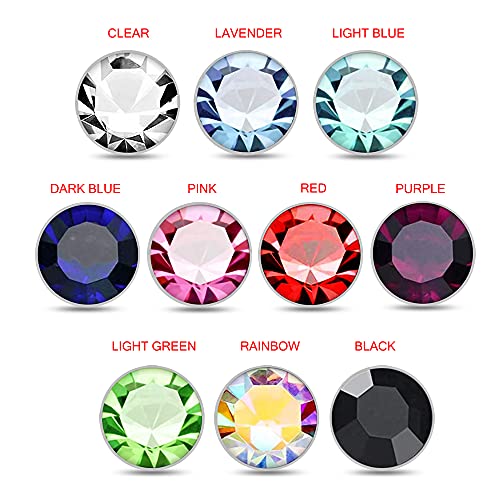 20 Pieces Box Set Of Mix Colored 2Mm Round Crystal Stone Top 22 Gauge 925 Sterling Silver L Shape Nose Stud #TOP2