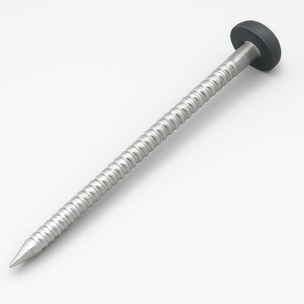 40 mm Clavos con Cabeza de Plástico (250 unidades), Acero Inoxidable, UPVC, Gris-Antracita