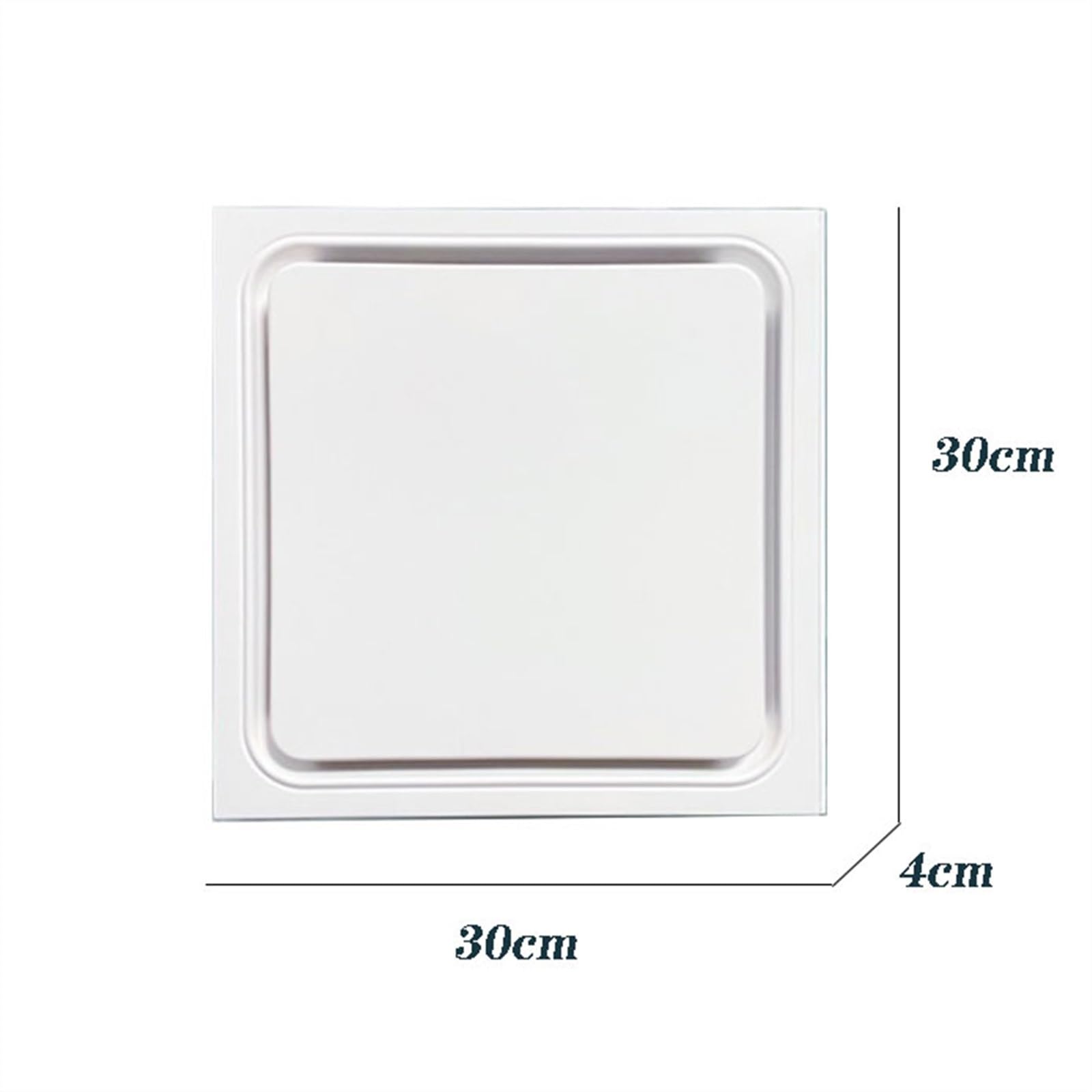 Badezimmer-Abluftventilator, integrierter Deckenventilator, 30 x 30 cm, Aluminium-Tastenbrett, Gipskartonplatte, starker Abluftventilator für Küche und Bad