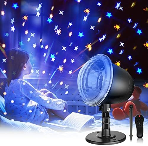 Star Projector,Night Light Projector for Kids,Holiday Projector Lights Outdoor with Remote Control,Waterproof LED Projector Landscape Light for Bedroom Garden Wedding Party Christmas Gift