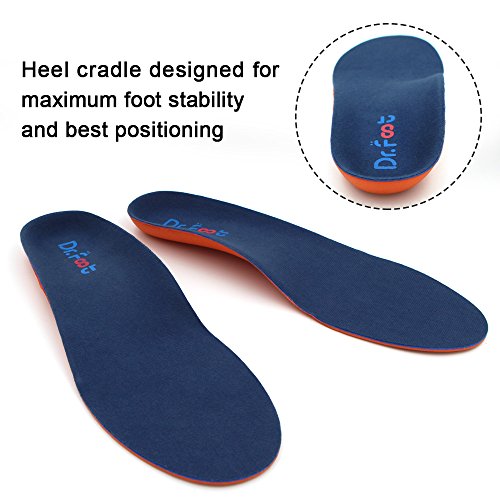 Dr. Foot's Orthotics Insoles for Flat Feet - Arch Support Shoe Inserts for Plantar Fasciitis, Foot & Heel Pain, High Arches and Over-Pronation, Comfort & Relief for Men and Women - S - Thumbnail 4