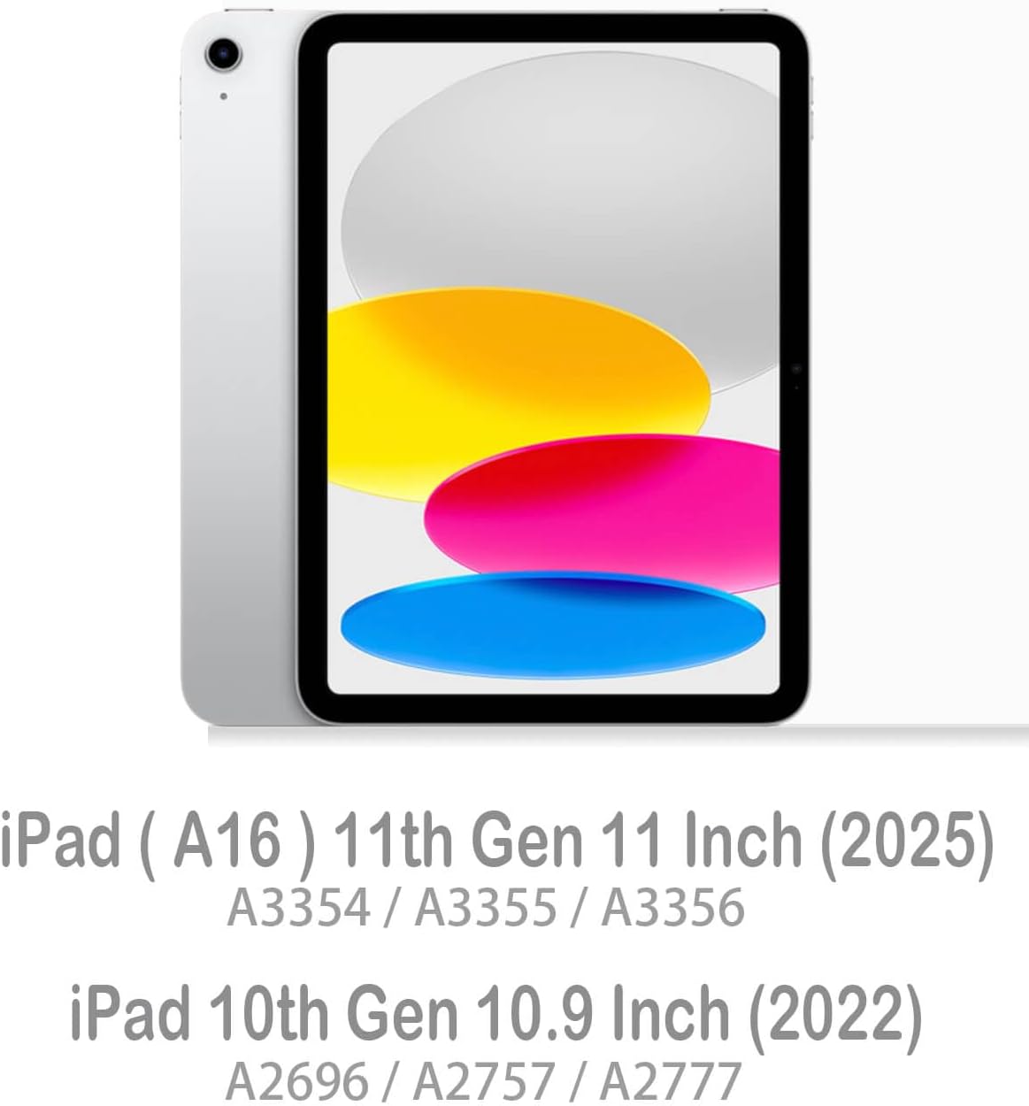 Feams V Fold Case for iPad (A16) 11th Generation 11 Inch 2025, iPad 10th Generation 10.9 Inch 2022, V-Shaped Standing Magnetic Detachable Clear Back Case with Portrait Mode & Auto Sleep, Cream White - Image 2