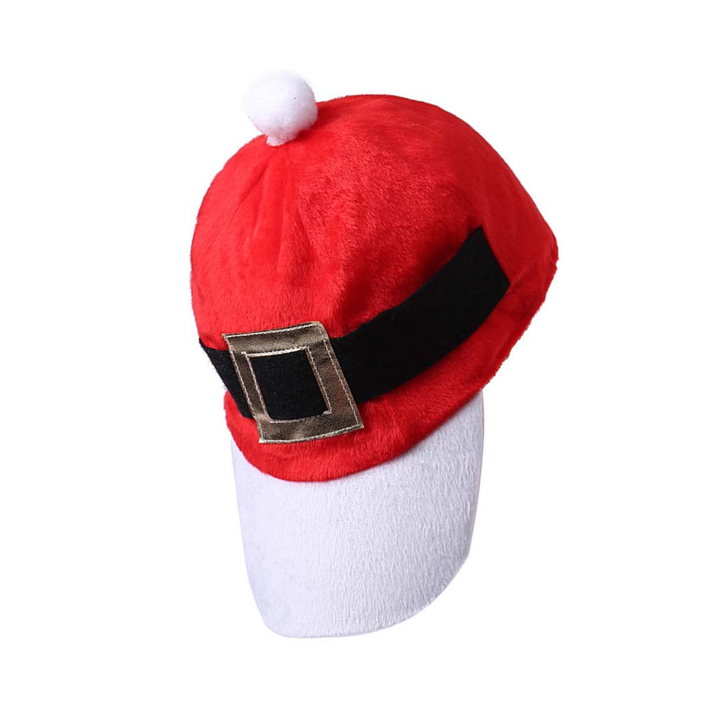 Santa Baseball Cap Merry Christmas Hat Santa Claus Costume Hat Christmas Baseball Cap Christmas Catering Chef Hat for Holiday Carnival Seasonal New Year Party Supplies, 30 * 19cm