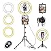 Aro de Luz con Tripode, 10'' Luz de Anillo LED con un Trípode 49-180cm, 3 Colores 10 Brillos Regulables, Aro de Luz con Bluetooth Control Remoto para Selfie Maquillaje Youtube TIK Tok