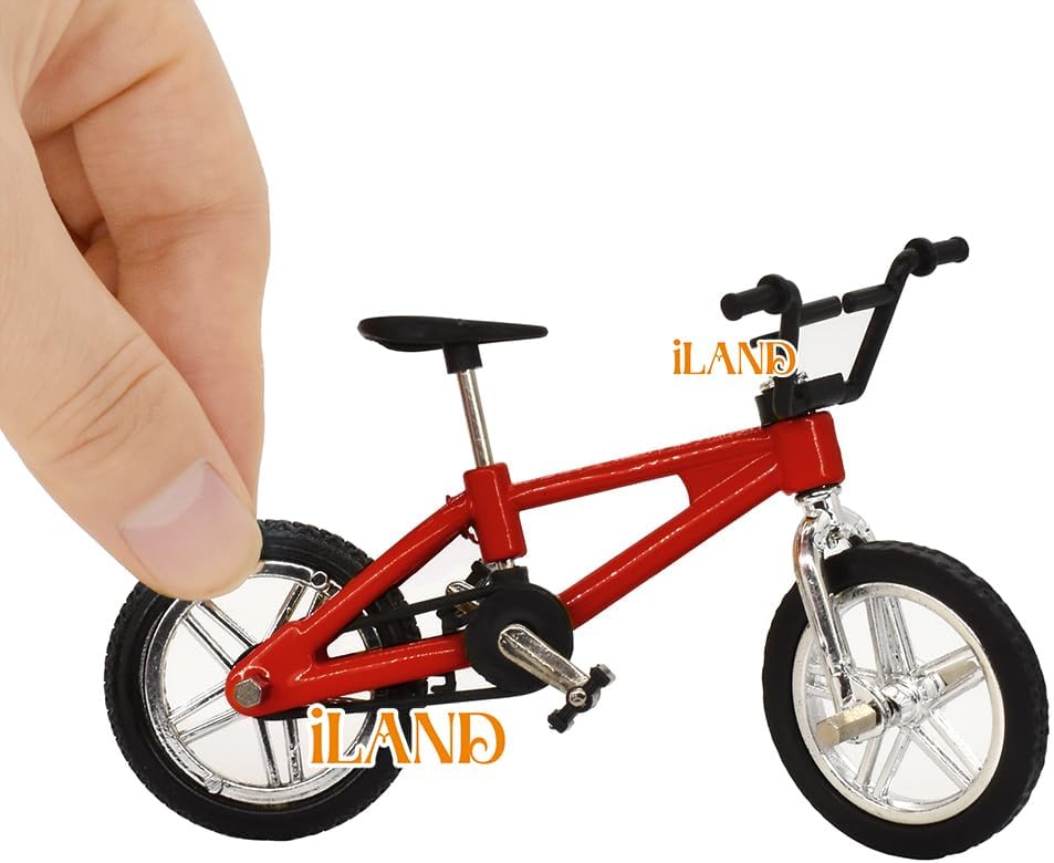 iLAND Dollhouse Furniture and Accessories on 1:12 Scale incl Dollhouse Patio Tables & Garden Chairs & BBQ Grill & Mini Bike (Modern 6pcs)
