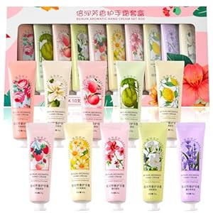 10 Pack Hand Cream Gift Set,Hand Lotion Travel Size,Hand Cream for Women,Natural Plant Hand Cream For Dry Cracked Hands,Moisturizing Hand Care Cream,Hand Cream Travel Size with Natural Aloe