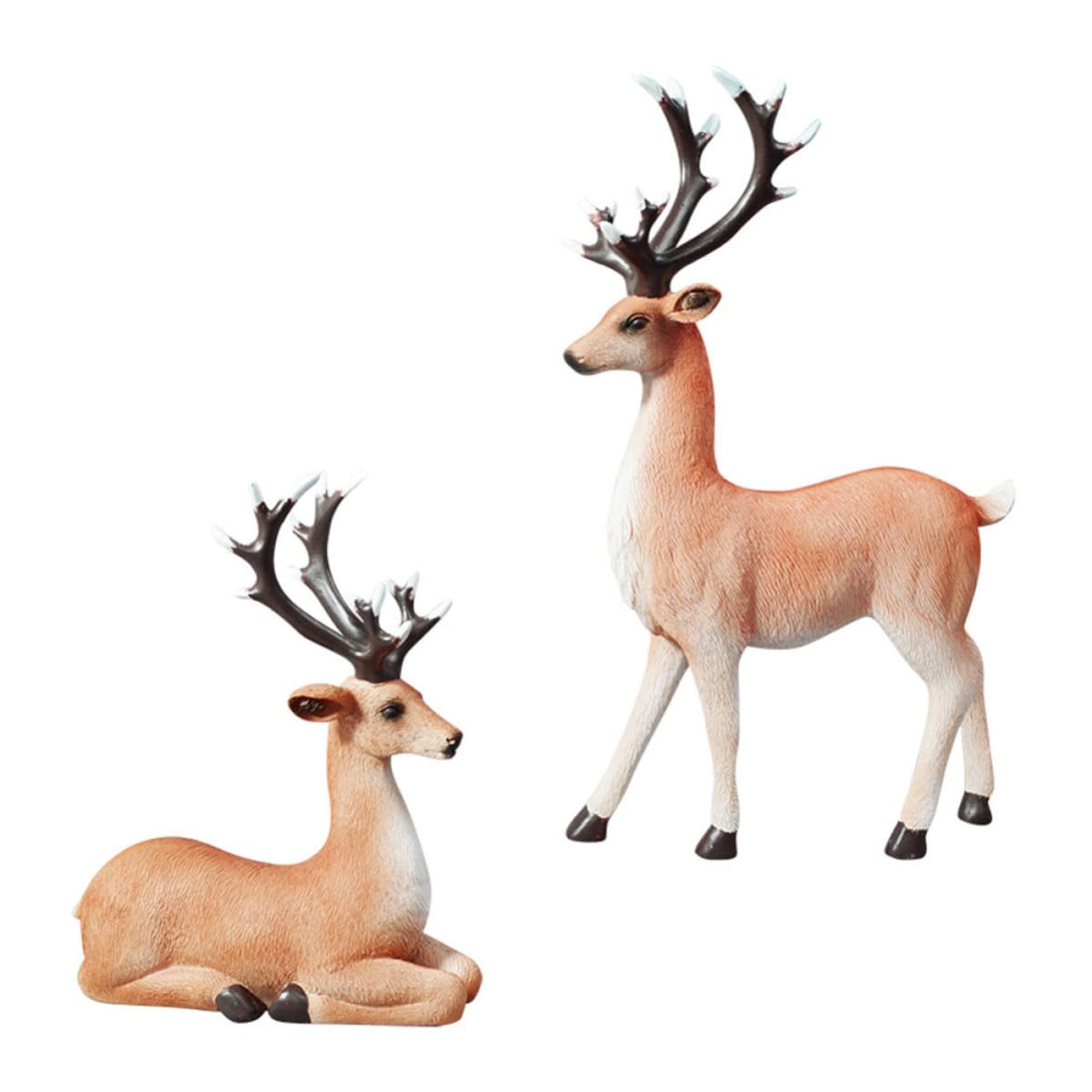 Elchfigur aus Kunstharz Langlebig als Haushaltsdekoration und Schreibtischdeko für Wohnzimmer und Desktop Adornment