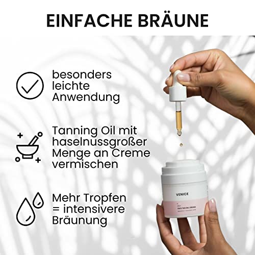 VENICEBODY Hyaluronic Self Tan Drops (30ml) Selbstbräuner Gesicht – Selbstbräuner-Konzentrat zum Mischen in die… - Image 7