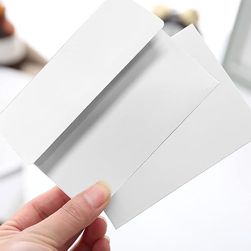 Miniatura 4 de VANRA Tarjetas de felicitación blancas en blanco con sobres de 4.25 x 5.5 pulgadas, paquete de 100 cartulina blanca con sobres A2 autosellados a