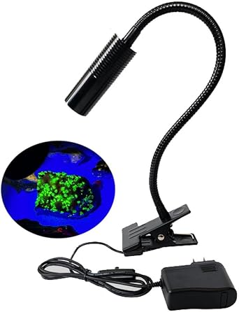 12 Watt 254nm UV LED Lamp Mineral Willemite Fluorescent Gooseneck Flexible Neck SW Shortwave UVC Light