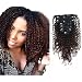 ABH AmazingBeauty Hair 3C 4A Kinkys Curly Ombre Hair Extensions Double Weft Real Remy Human Hair for African American, Natural Black Fading into Chocolate Brown Two Tone Color TN-4, 18 Inch