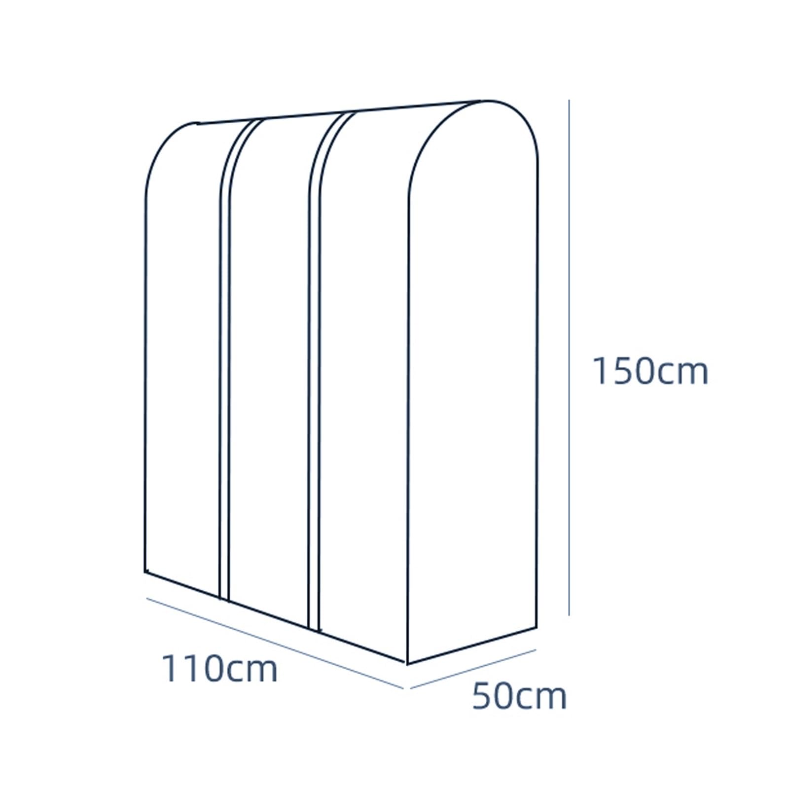 Funda Ropa Funda Perchero Translúcido Ropa Colgar Armario con Cremallera, Almacenaje para A Prueba de Humedad del Polvo No Requiere Apto para Toda la Ropa(110x50x150cm)