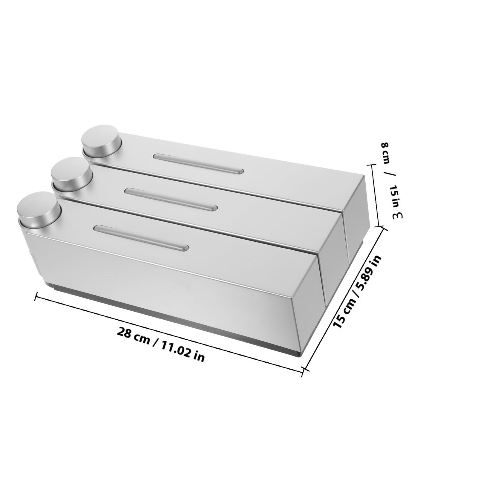 Dosatore Sapone a Muro a Tre Teste Argento, Triplo