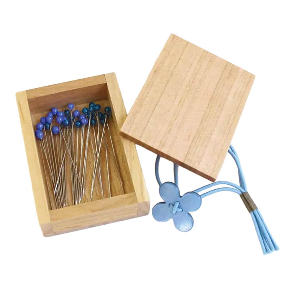 Cohana Alfileres con Cabeza de Vidrio, 30 pzas, 0,50 x 35 mm, Madera