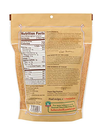 Bob's Red Mill Organic Golden Flaxseed Meal, 16 OZ (Pack of 2) - image 2