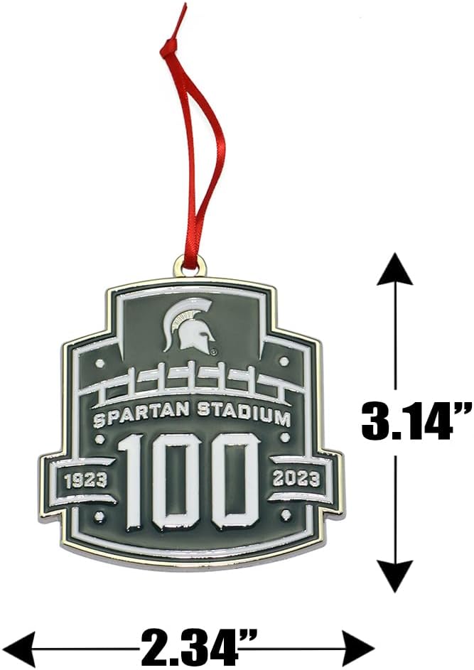 Michigan State Spartans 100th Anniversary Stadium Ornament - Image 2